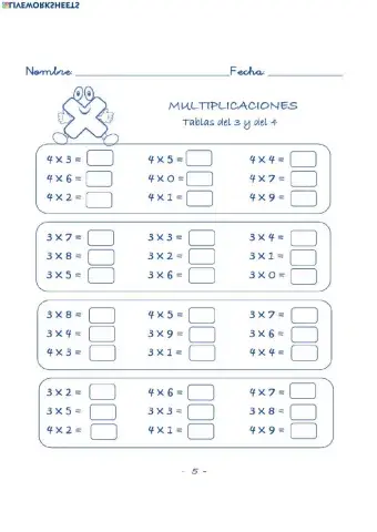 Taules de multiplicart