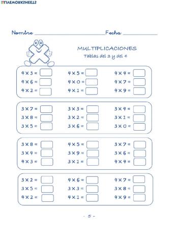 Taules de multiplicart