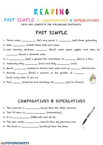 Past simple and comparative-superlative