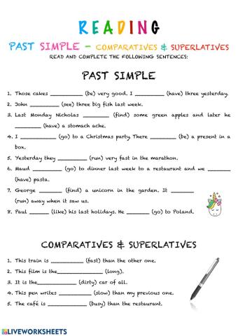 Past simple and comparative-superlatives 5PRI