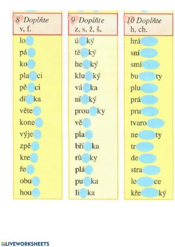 Párové souhlásky II