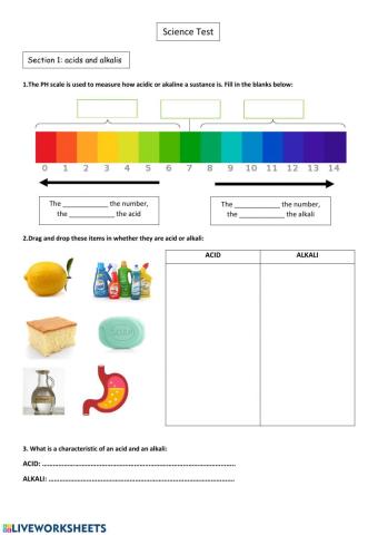 Science acids and alkalis