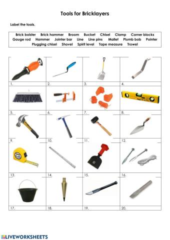 Tools for Bricklayers
