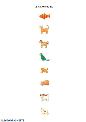 5 ANIMALS, Pets - LISTEN AND REPEAT