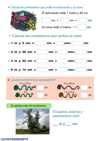 Cambios de unidades de Longitud