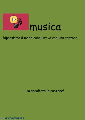 Il modo congiuntivo