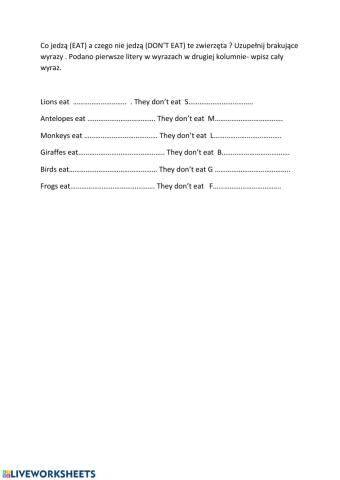 Animals eat-don't eat2