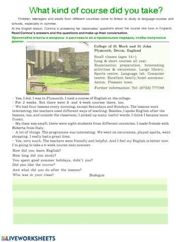 What kind of course did you take?