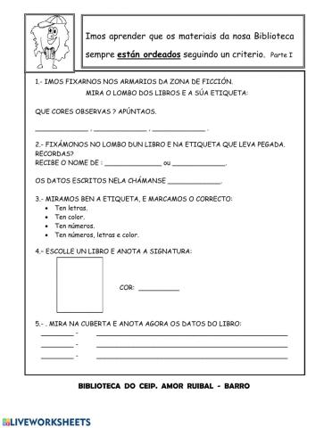 Organización da biblioteca I e II