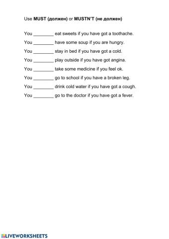 Illnesses. What you must-mustn't do!