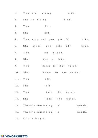 You're riding your bike-She's riding her bike