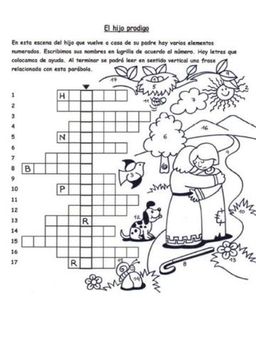 Hijo prodigo crucigrama