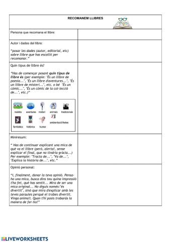 Recomanem llibres (escolacoloniaguell)