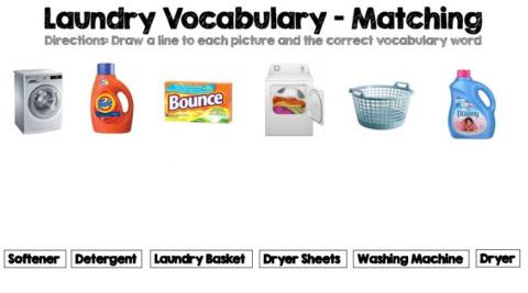 Laundry Vocab Matching