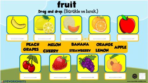 Fruit drag and drop