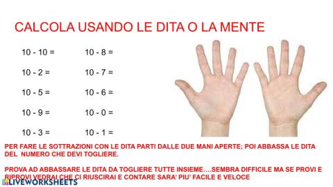 Conta con le mani e la testa