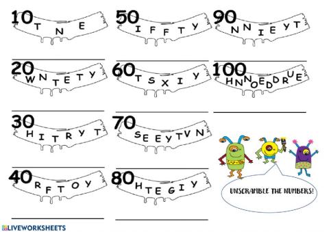Unscramble the numbers