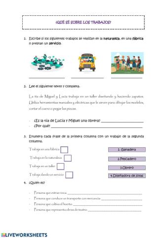 ¿Qué sé de los trabajos?