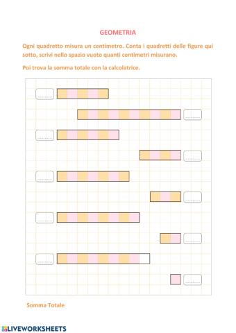 Calcoliamo i centimetri