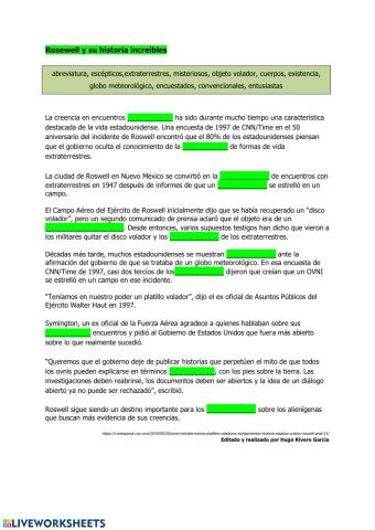 Rosewell y sus historias increíbles