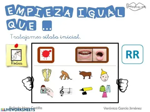 Silabas iniciales con RR