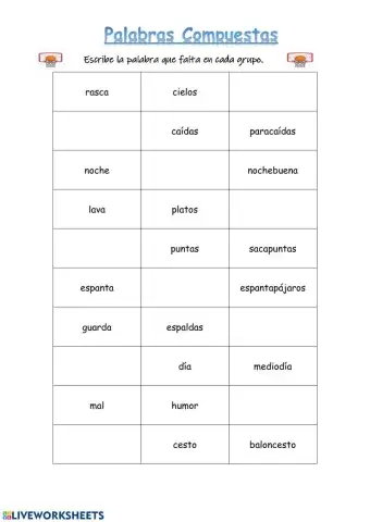 Palabras compuestas