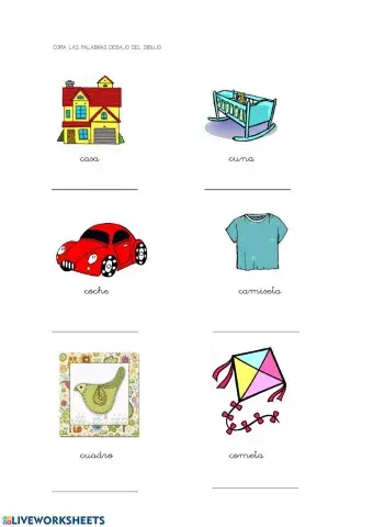 Copia palabras por c