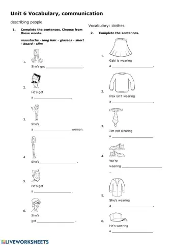 Project 1 unit 6  vocabulary, communication, listening