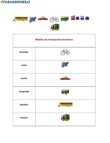 Los medios de transporte terrestre