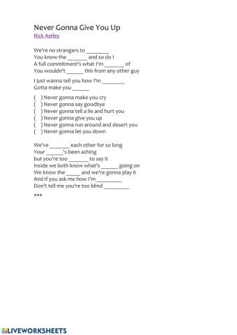 Never Gonna Give You Up