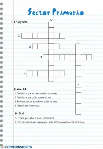 Sector primario. vocabulario