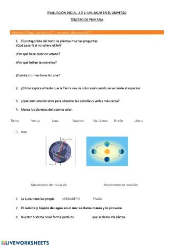 Un lugar en el universo