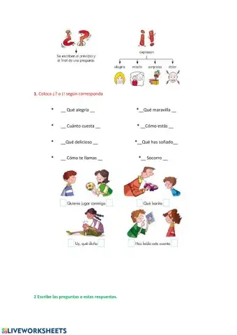 Signos de exclamación e interrogación
