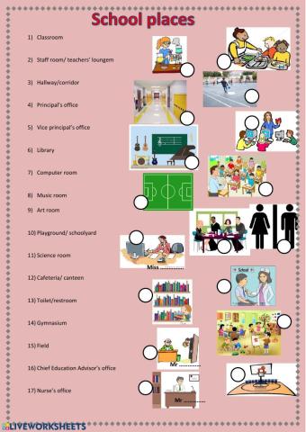 Lugares en la escuela