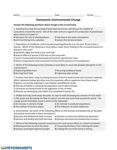 6.2 Environmental Change Work
