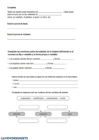 Repaso materia y energía