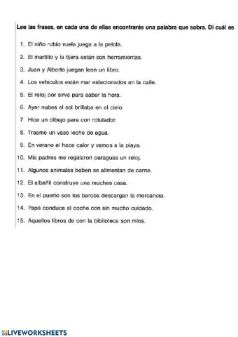 Di la palabra que sobra