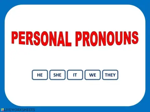 Personal Pronouns Game