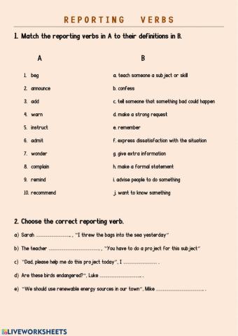 Reporting Verbs