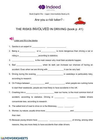 Risks in driving
