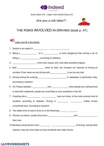 Risks in driving