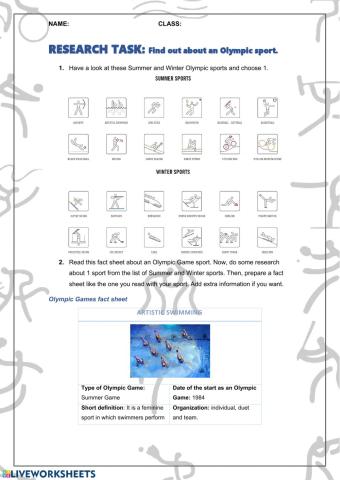 TASK RESEARCH - Olympic Games1