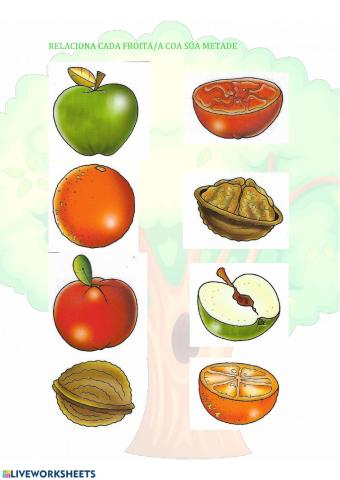 Relaciona frutas