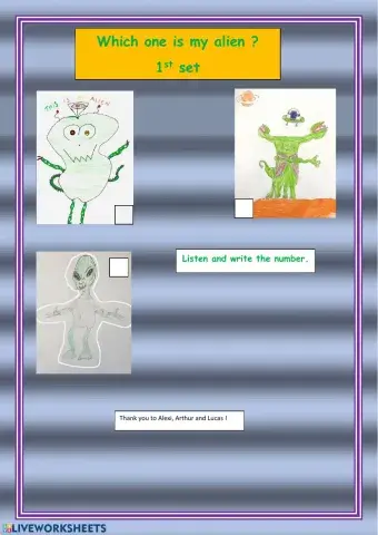 Which one is my alien ?