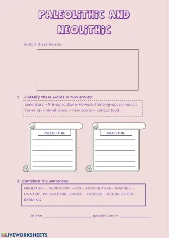 Paleolithic and Neolithic