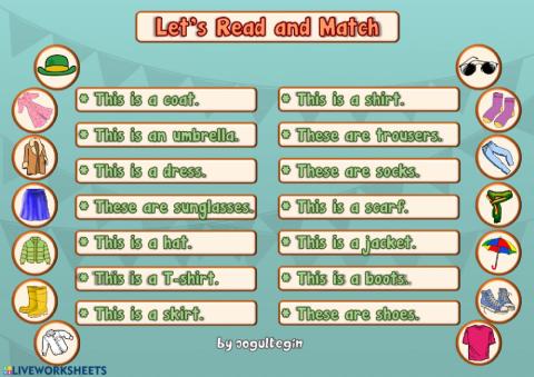 4.8. My Clothes - Let's Read and Match