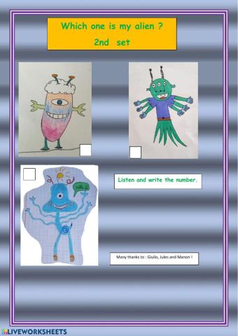 Which one is my alien ? 2nd set