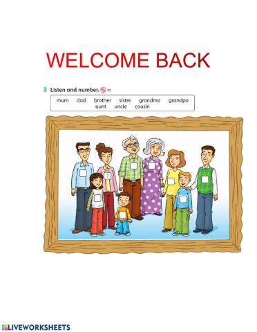 WELCOME BACK