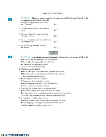Optimise b1 unit4 listening