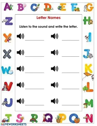 Listen and write the letter.